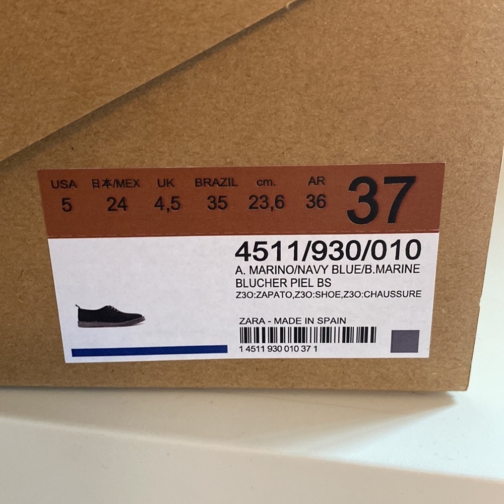 Blue suede boys shoes from Zara size 5 - Picture 5 of 5